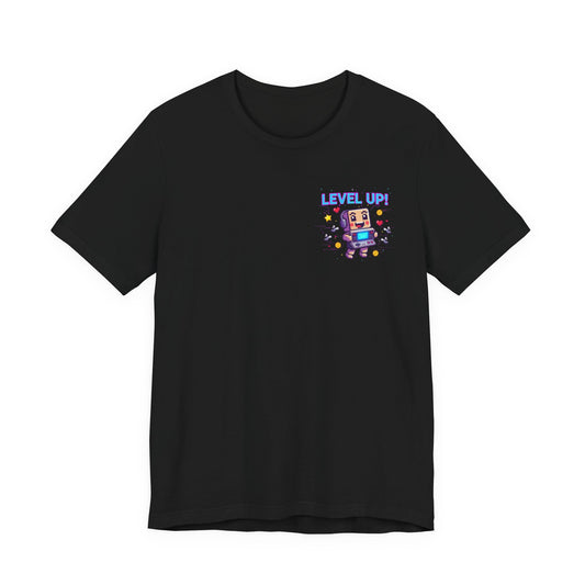 Level Up! pixel art Gamer Shirt | retro gaming tee