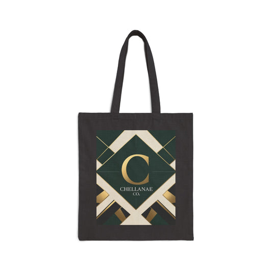 Chellanae Co Bold Geometric Tote Bag | Cotton Canvas Logo