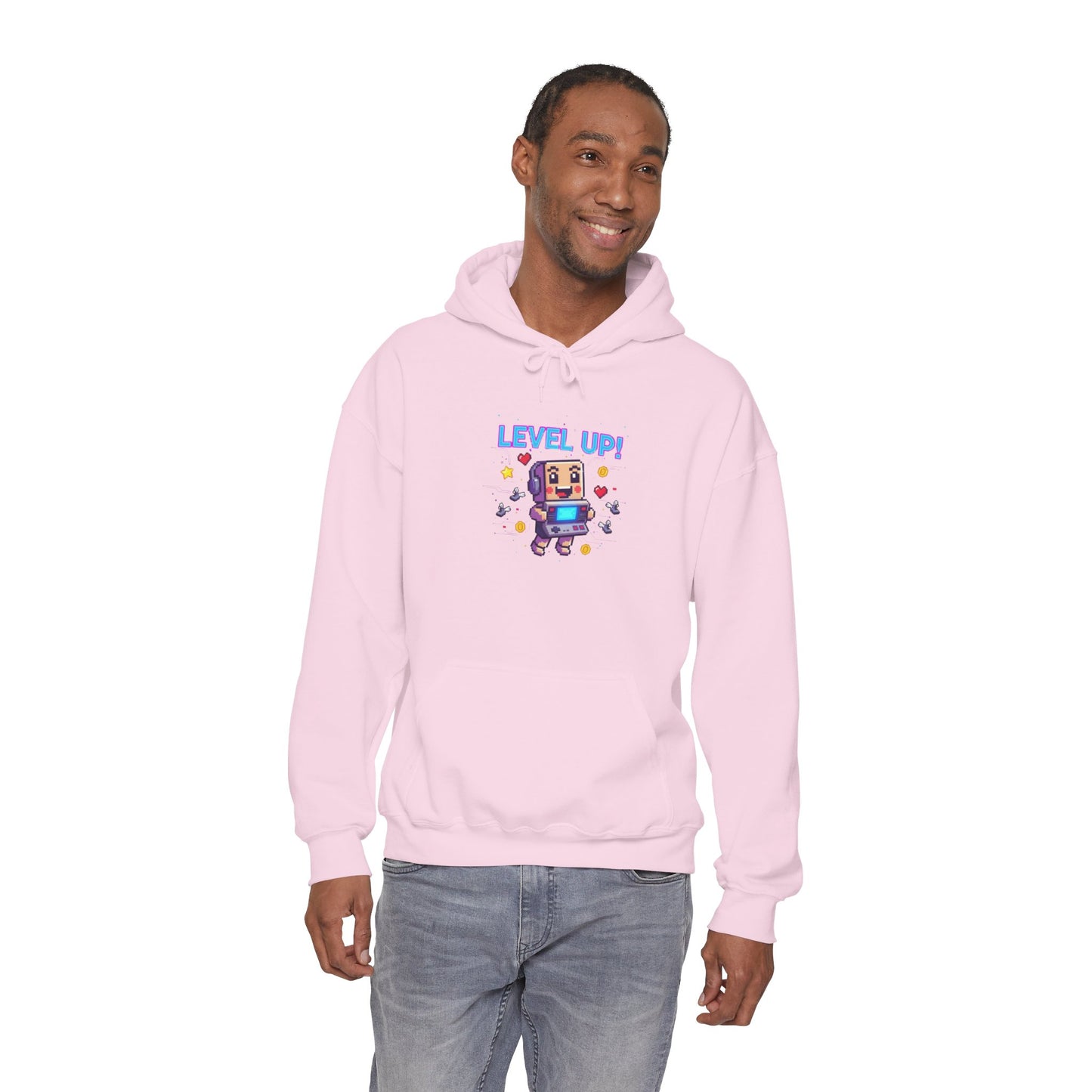 Level Up! Pixel Robot Hoodie | retro gaming, pixel art design