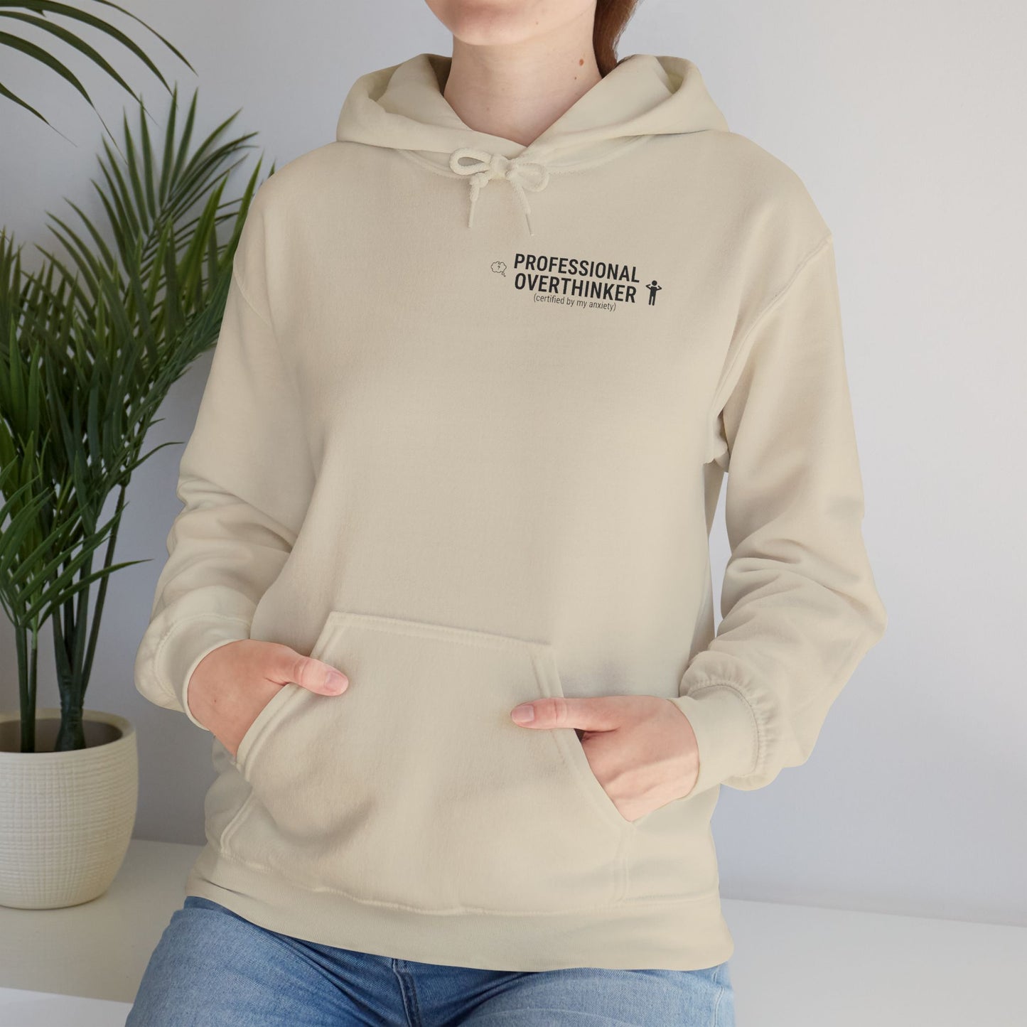 Professional Overthinker Hoodie | sarcastic sweatshirt, self-deprecating quote