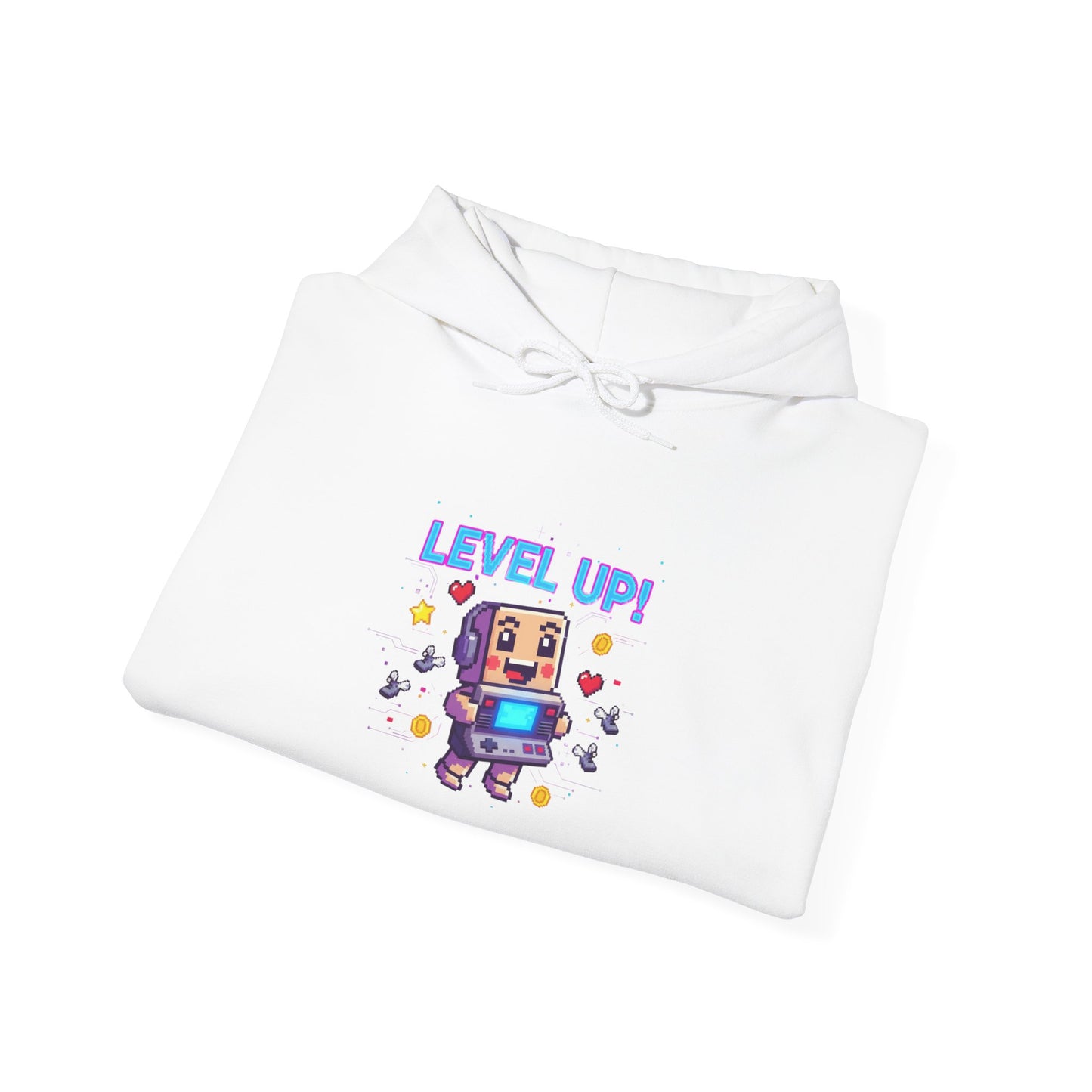 Level Up! Pixel Robot Hoodie | retro gaming, pixel art design