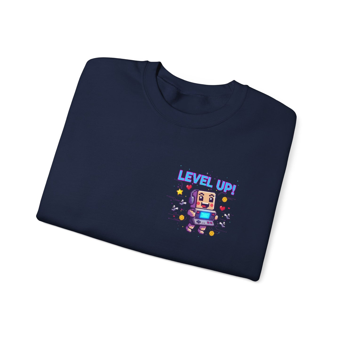 Level Up! pixel art Crewneck, retro gaming sweatshirt | gamer shirt