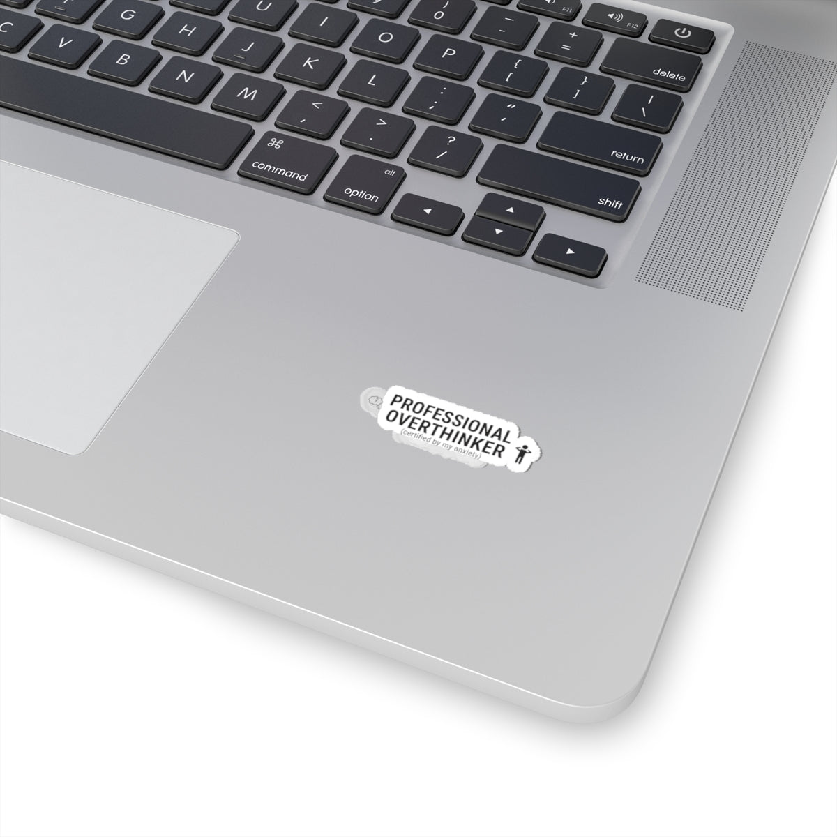 Professional Overthinker Sticker | Sarcastic Self-Deprecating Quote, Minimal Text Sticker