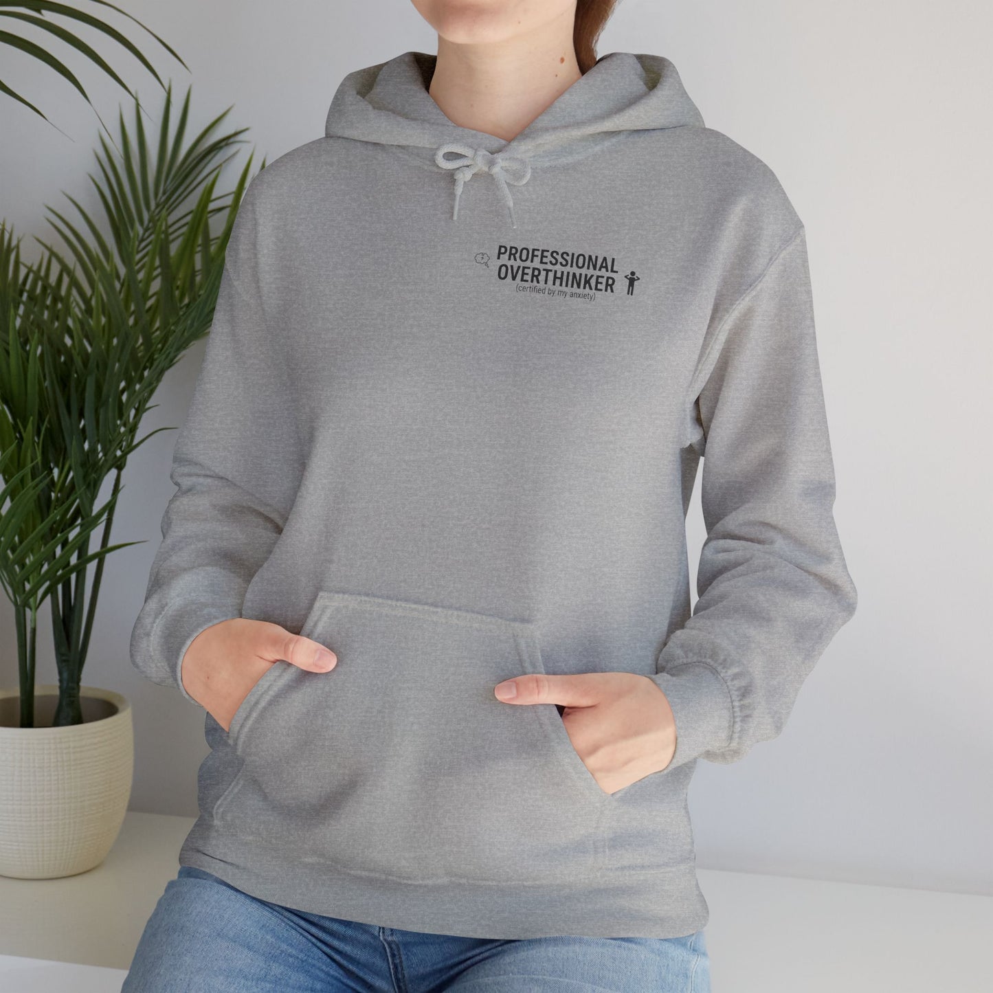 Professional Overthinker Hoodie | sarcastic sweatshirt, self-deprecating quote