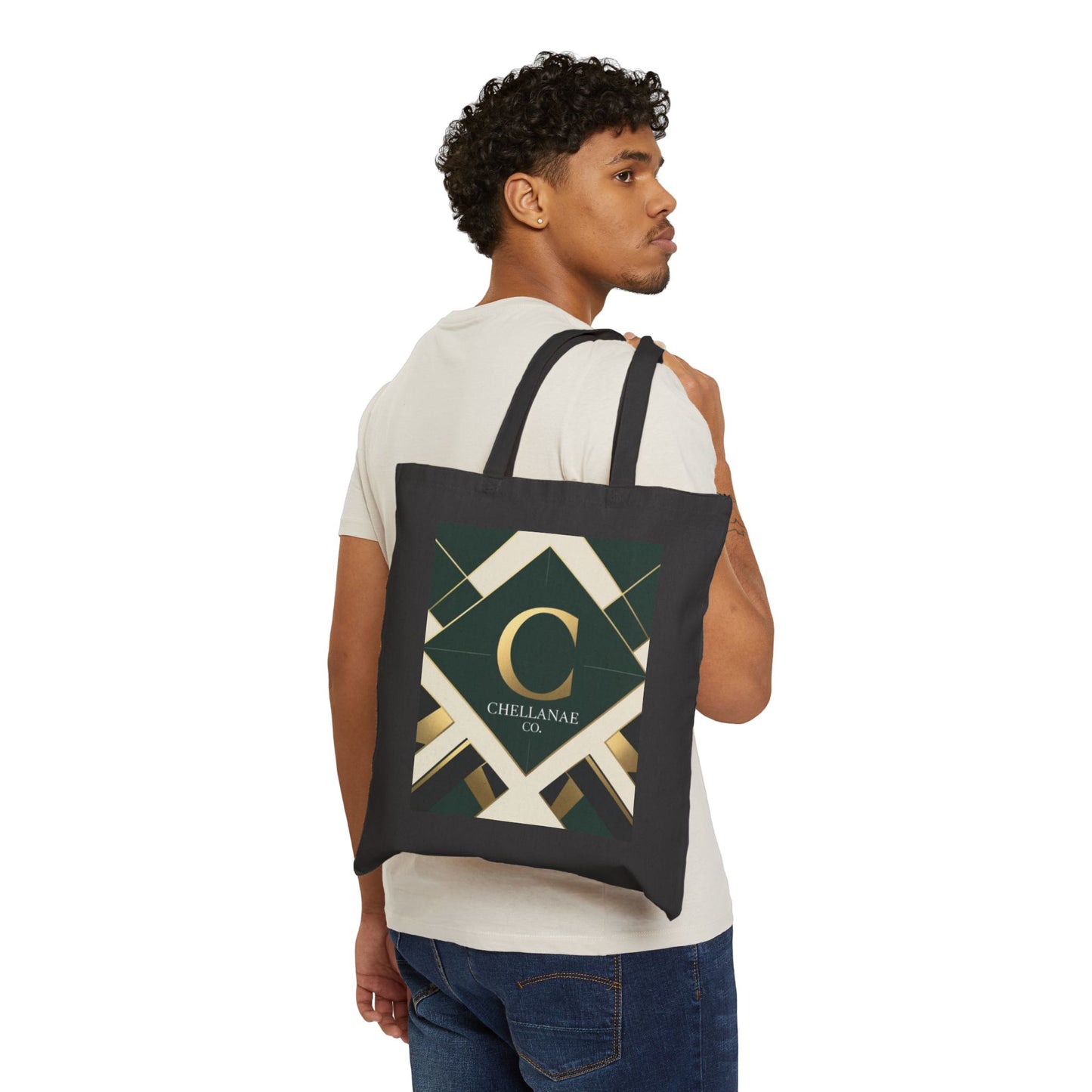 Chellanae Co Bold Geometric Tote Bag | Cotton Canvas Logo