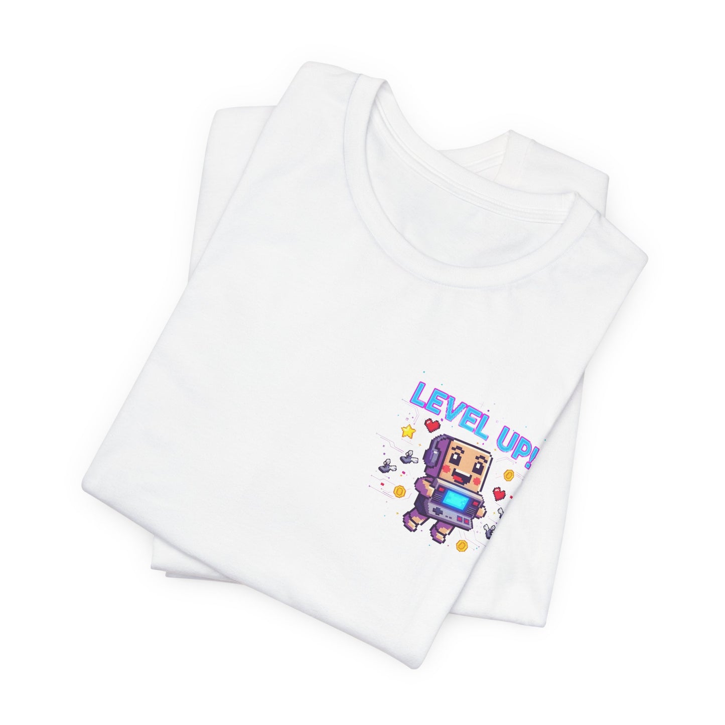 Level Up! pixel art Gamer Shirt | retro gaming tee