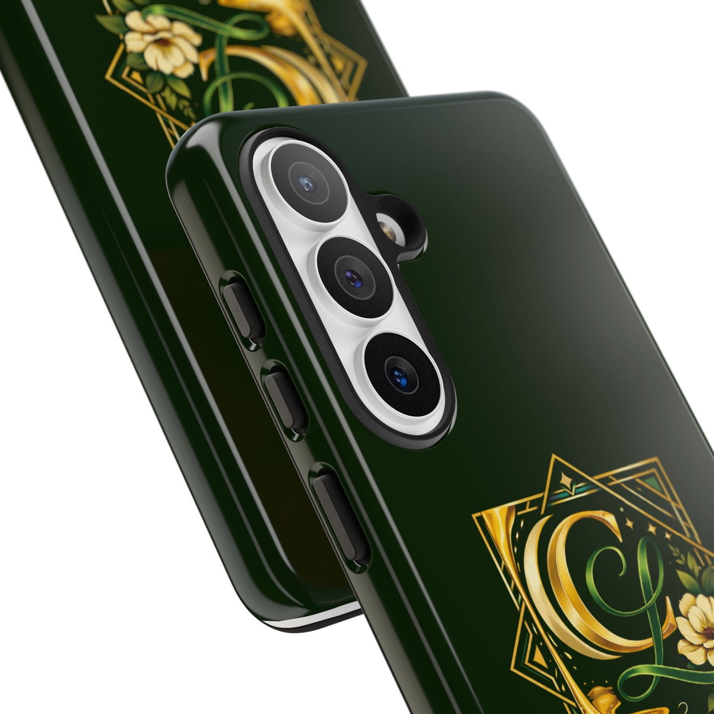 Chellanae Co. Elegant Green & Gold Logo Phone Case