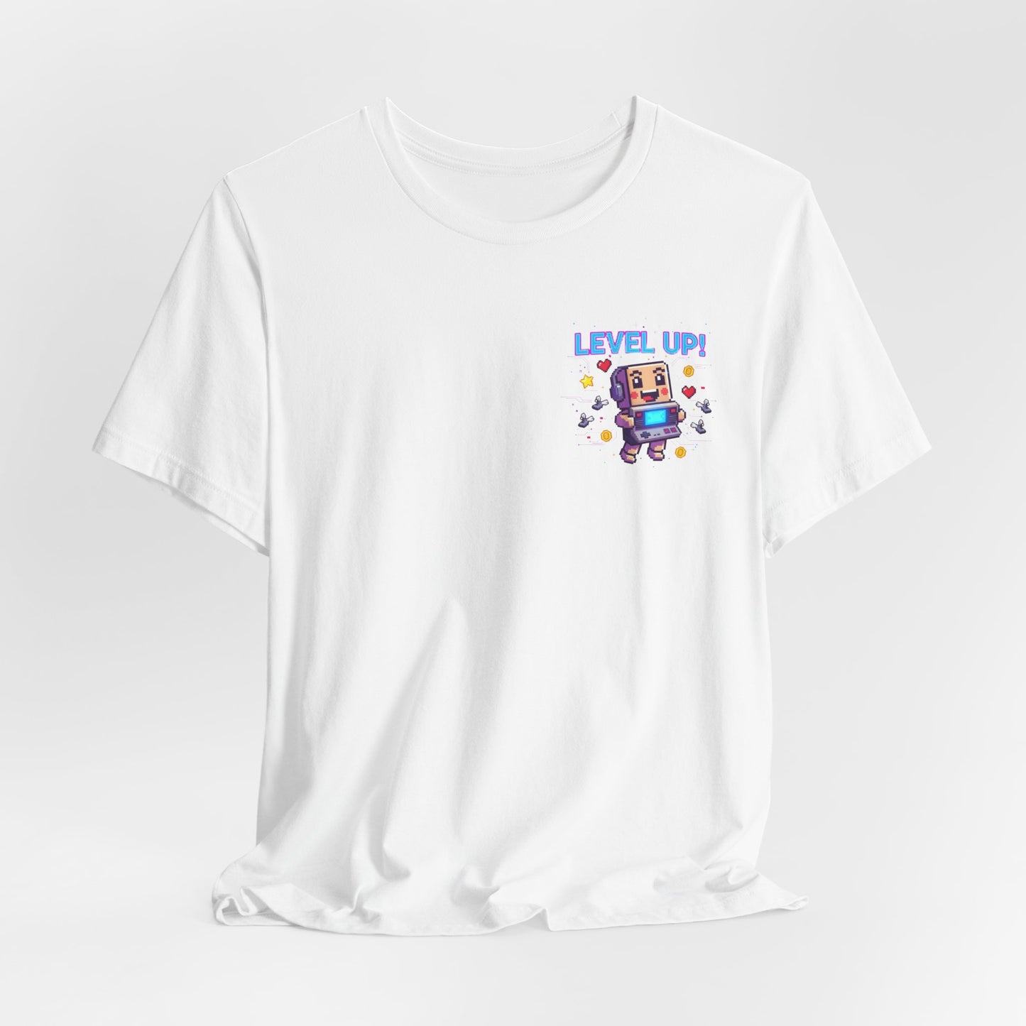 Level Up! pixel art Gamer Shirt | retro gaming tee