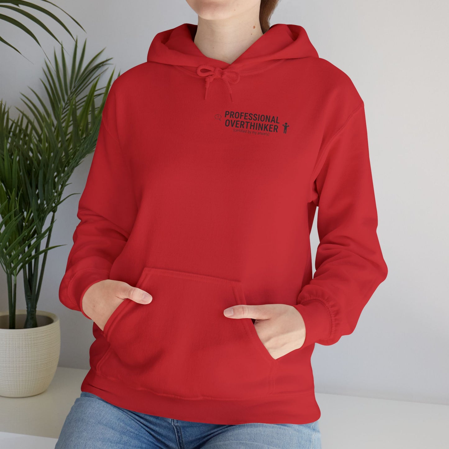 Professional Overthinker Hoodie | sarcastic sweatshirt, self-deprecating quote