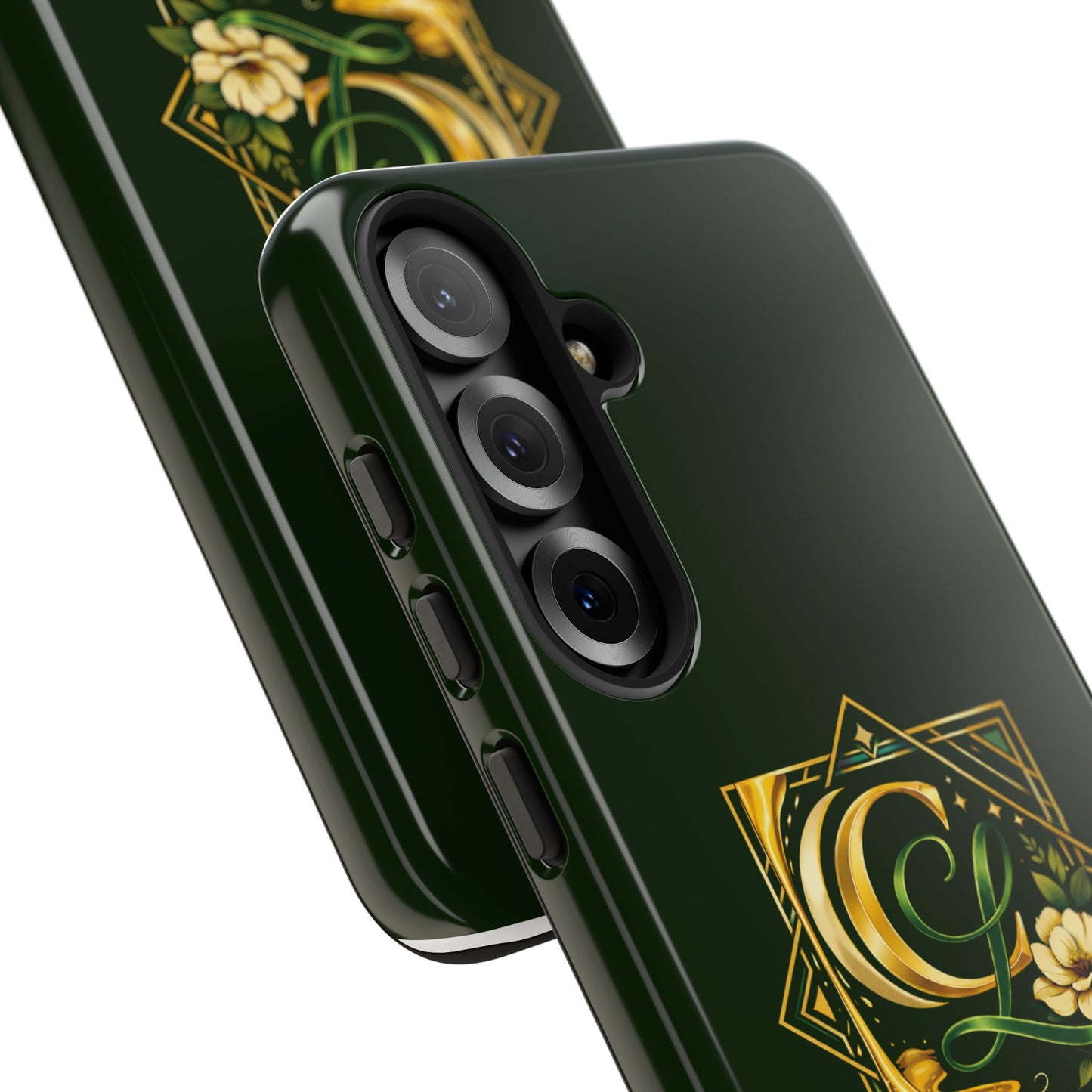 Chellanae Co. Elegant Green & Gold Logo Phone Case