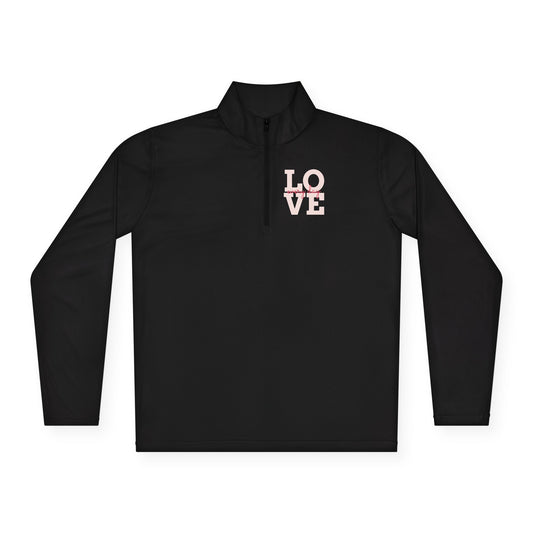 Love Script Quarter-Zip Pullover