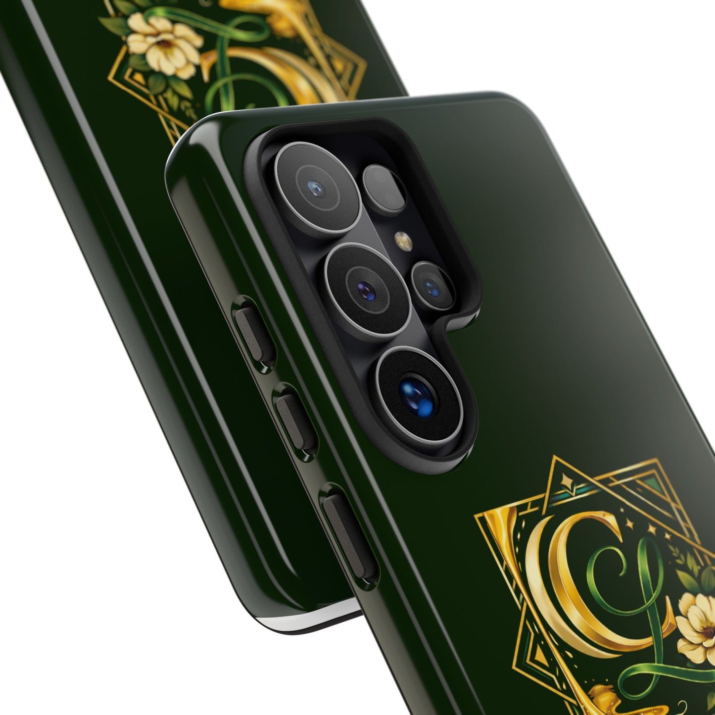 Chellanae Co. Elegant Green & Gold Logo Phone Case