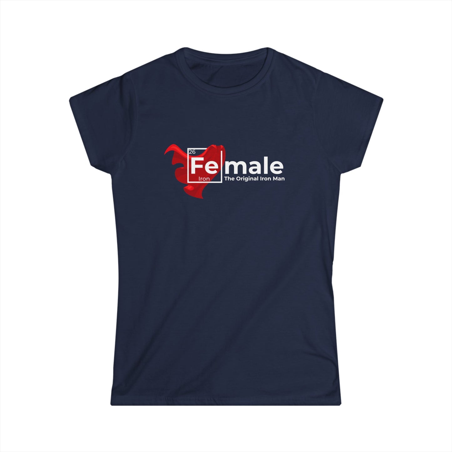 Female Chemistry Tee — "Fe-male" Periodic Table Graphic Women’s T-Shirt