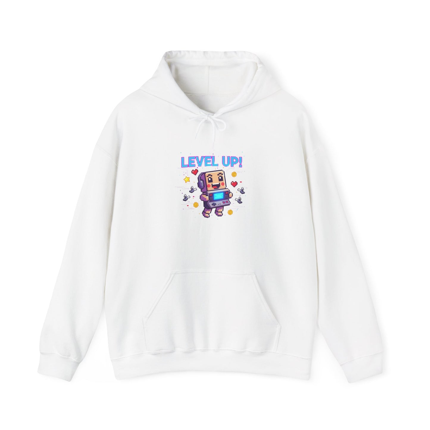 Level Up! Pixel Robot Hoodie | retro gaming, pixel art design