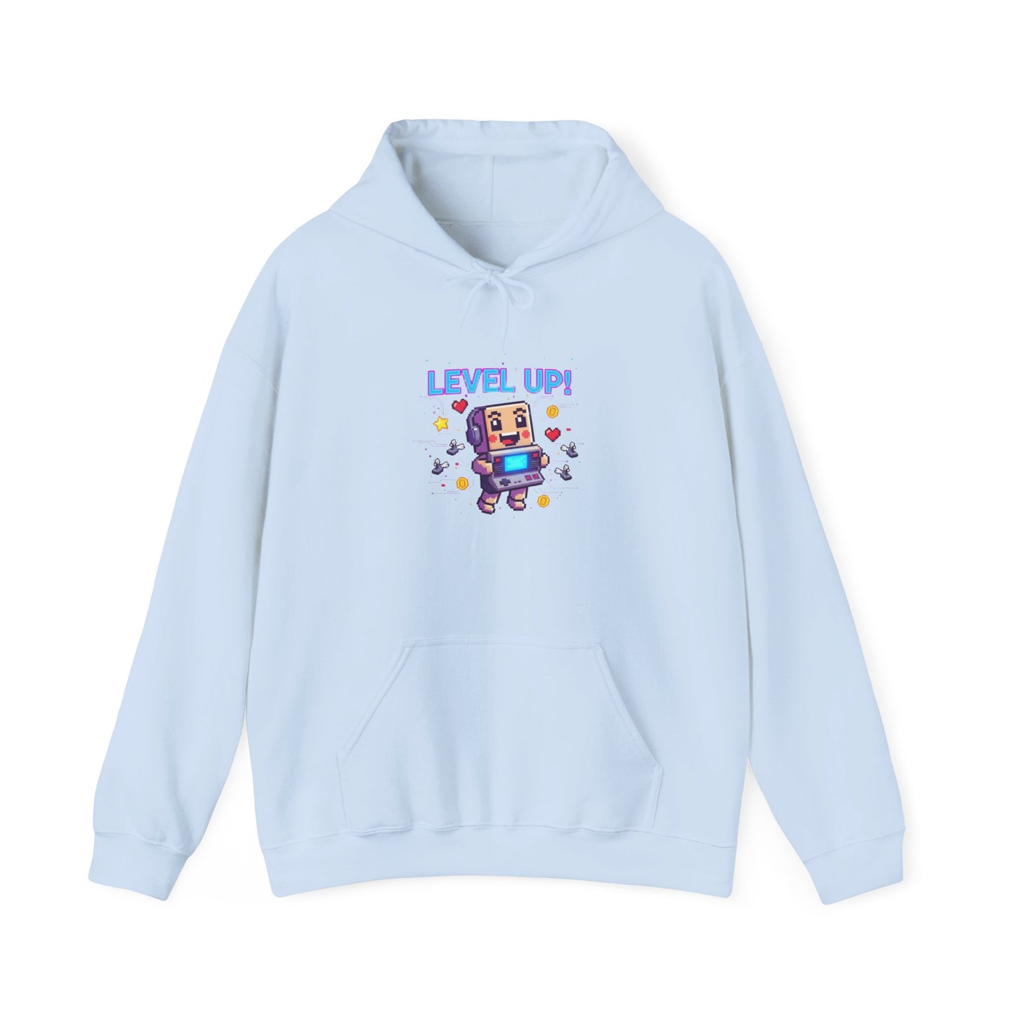 Level Up! Pixel Robot Hoodie | retro gaming, pixel art design