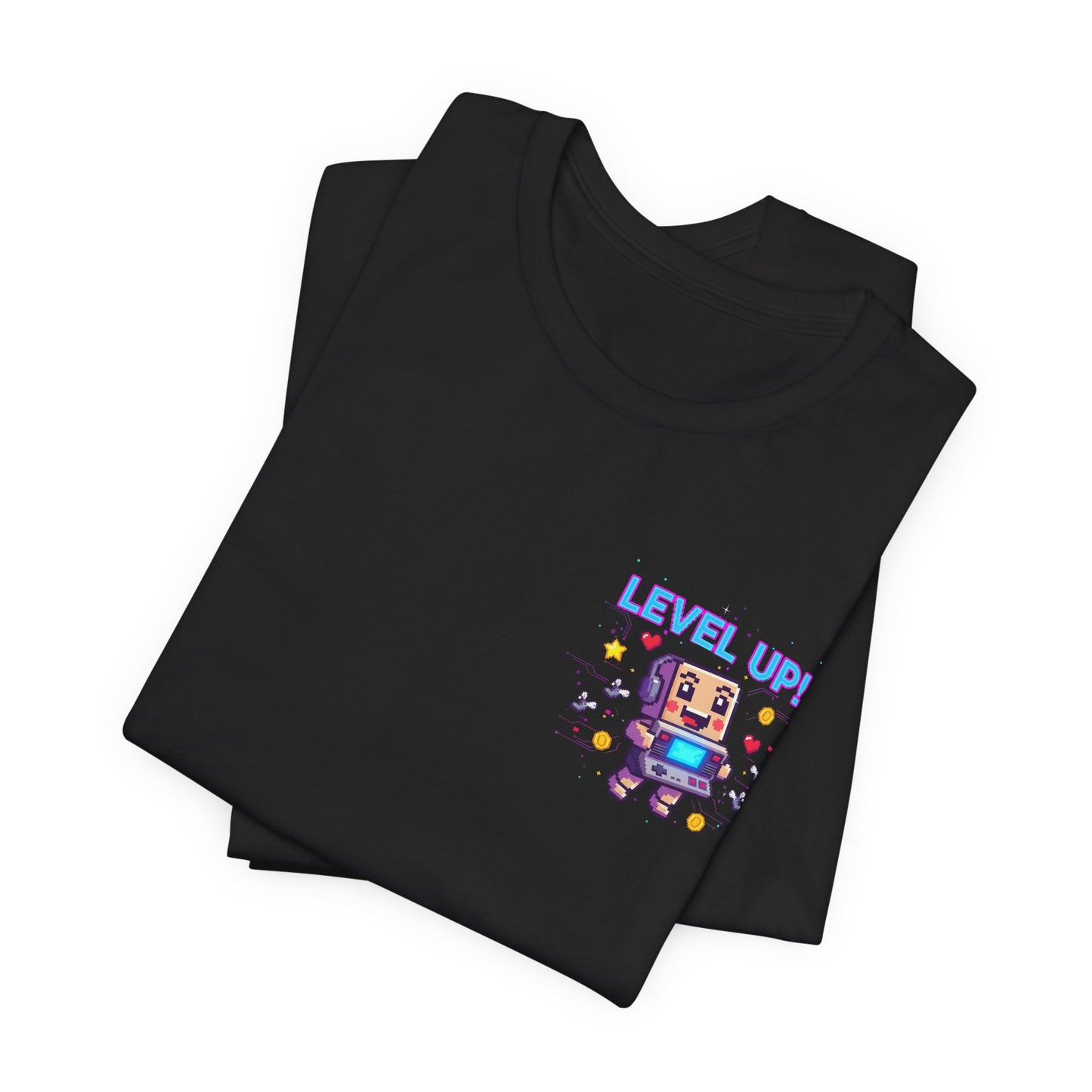 Level Up! pixel art Gamer Shirt | retro gaming tee