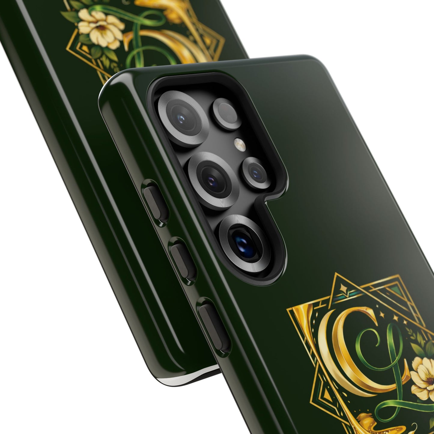 Chellanae Co. Elegant Green & Gold Logo Phone Case