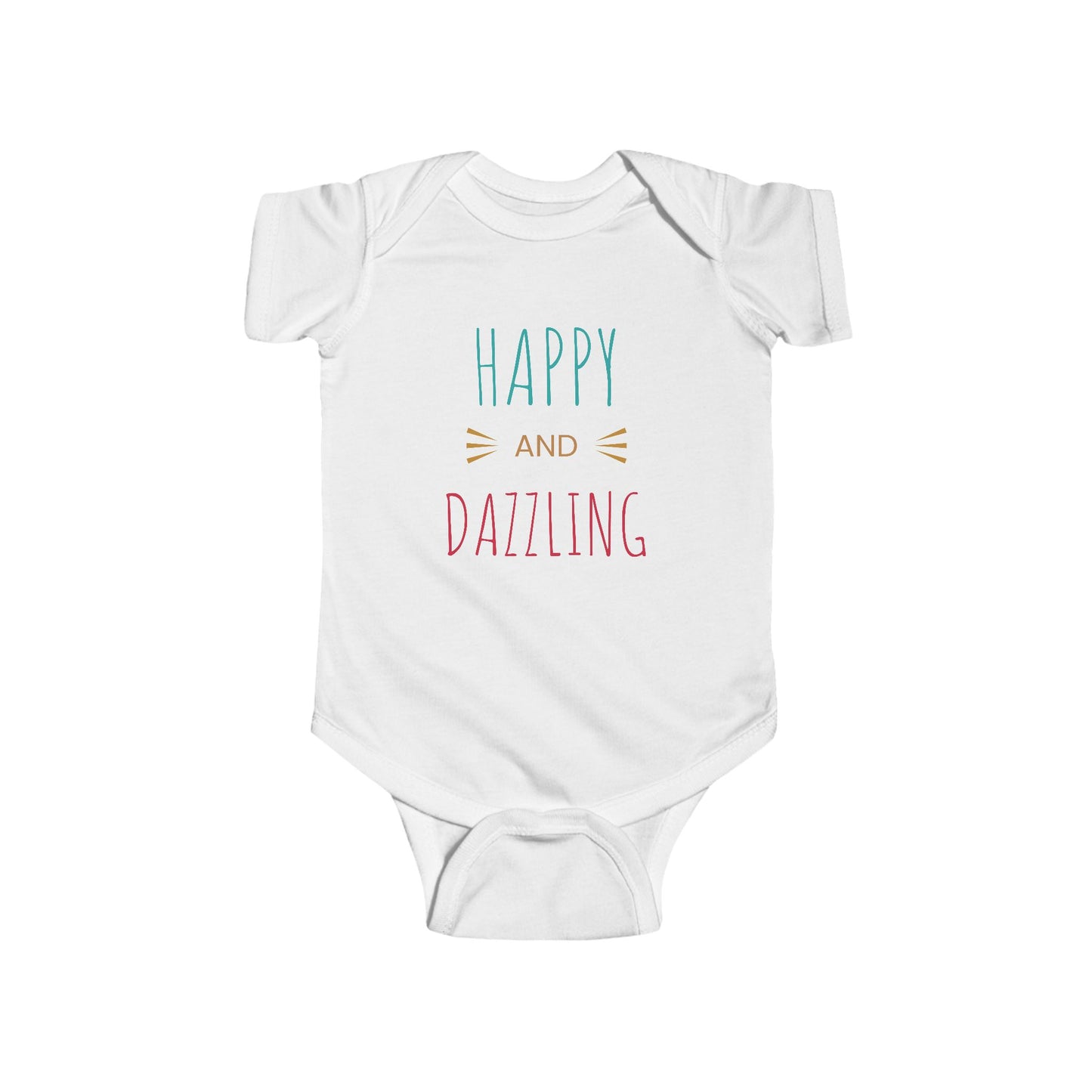 Happy and Dazzling Infant Bodysuit — Cute Baby Onesie