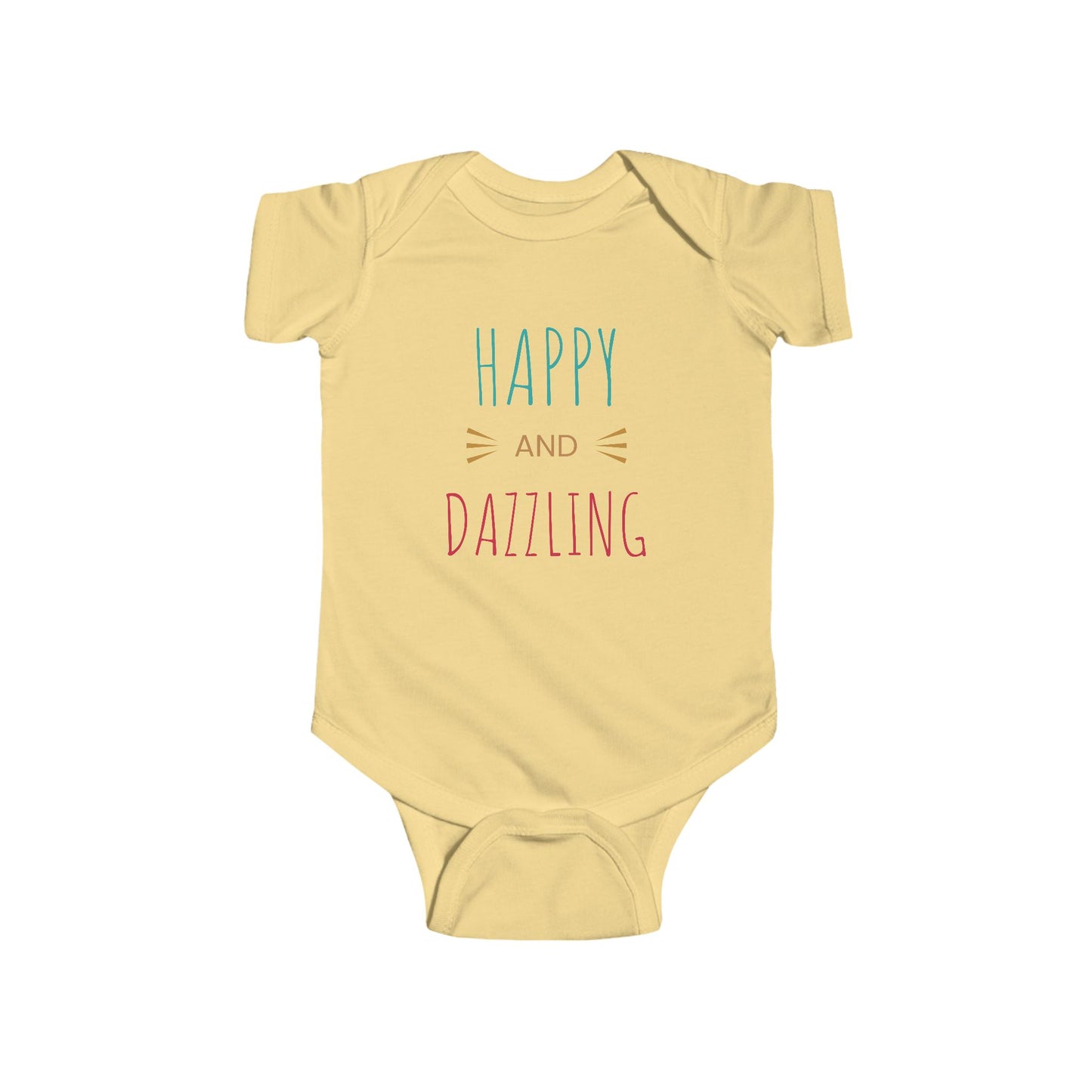 Happy and Dazzling Infant Bodysuit — Cute Baby Onesie