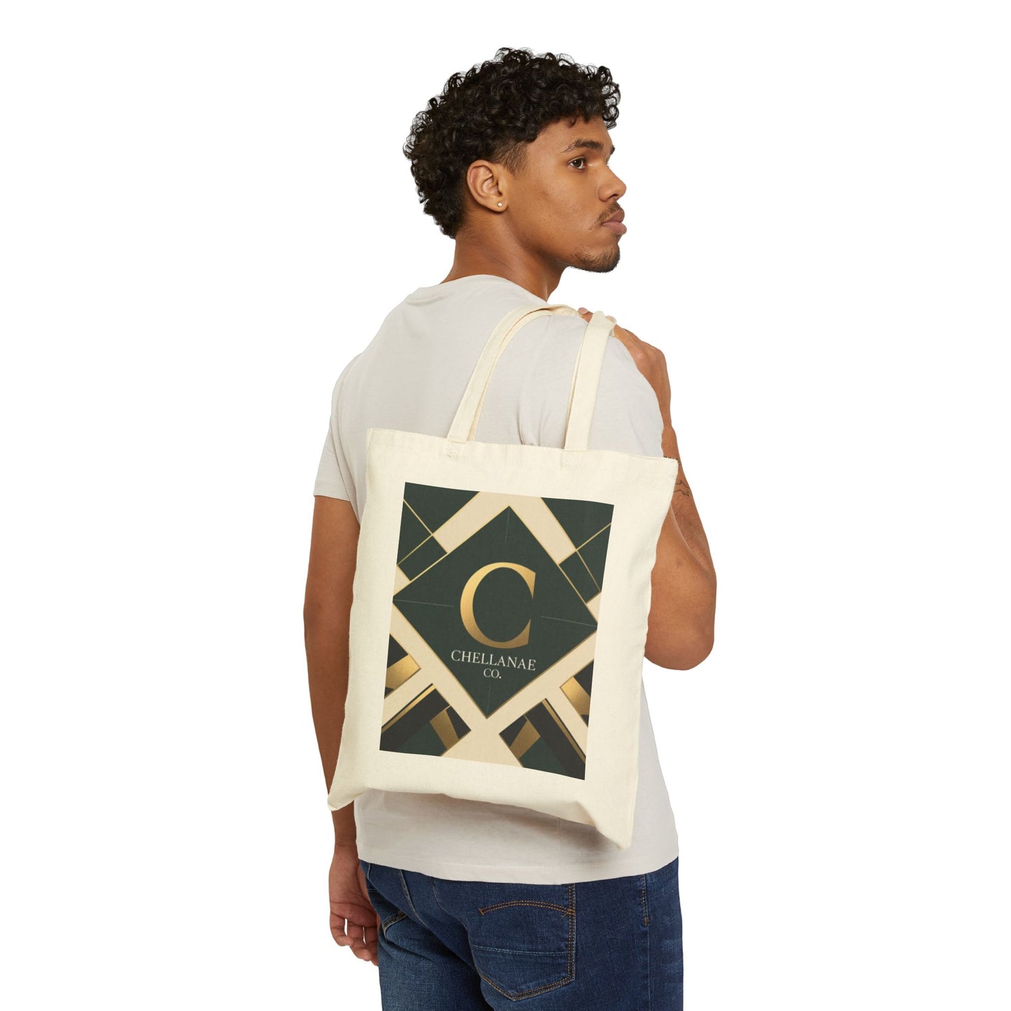 Chellanae Co Bold Geometric Tote Bag | Cotton Canvas Logo