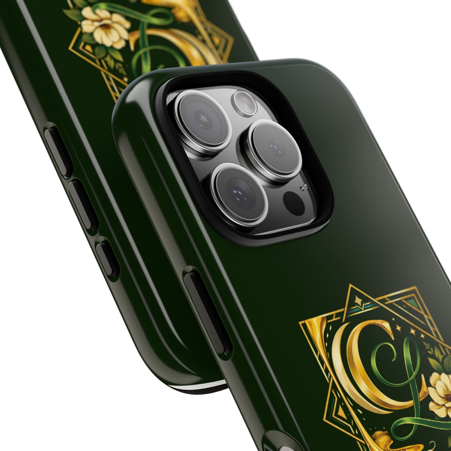 Chellanae Co. Elegant Green & Gold Logo Phone Case