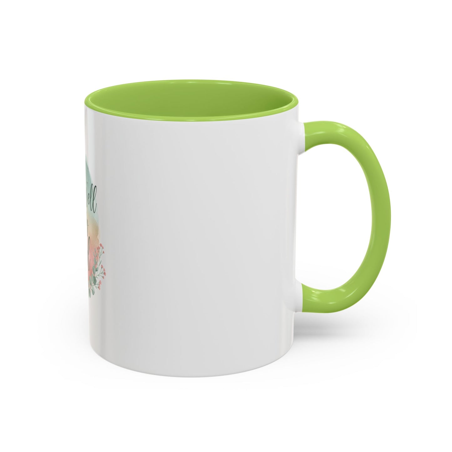 It Is Well In My Soul Accent Coffee Mug — Inspirational Floral Ceramic Mug (11/15 oz)