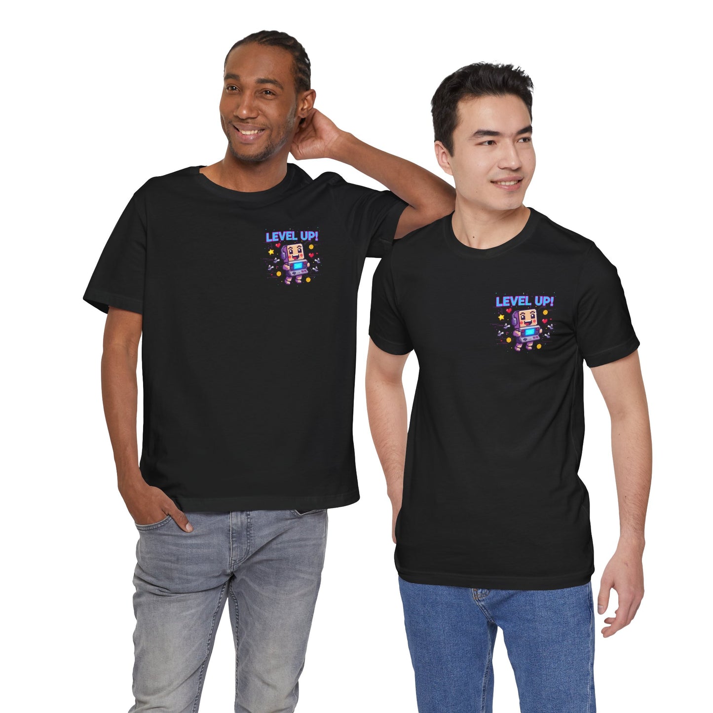 Level Up! pixel art Gamer Shirt | retro gaming tee