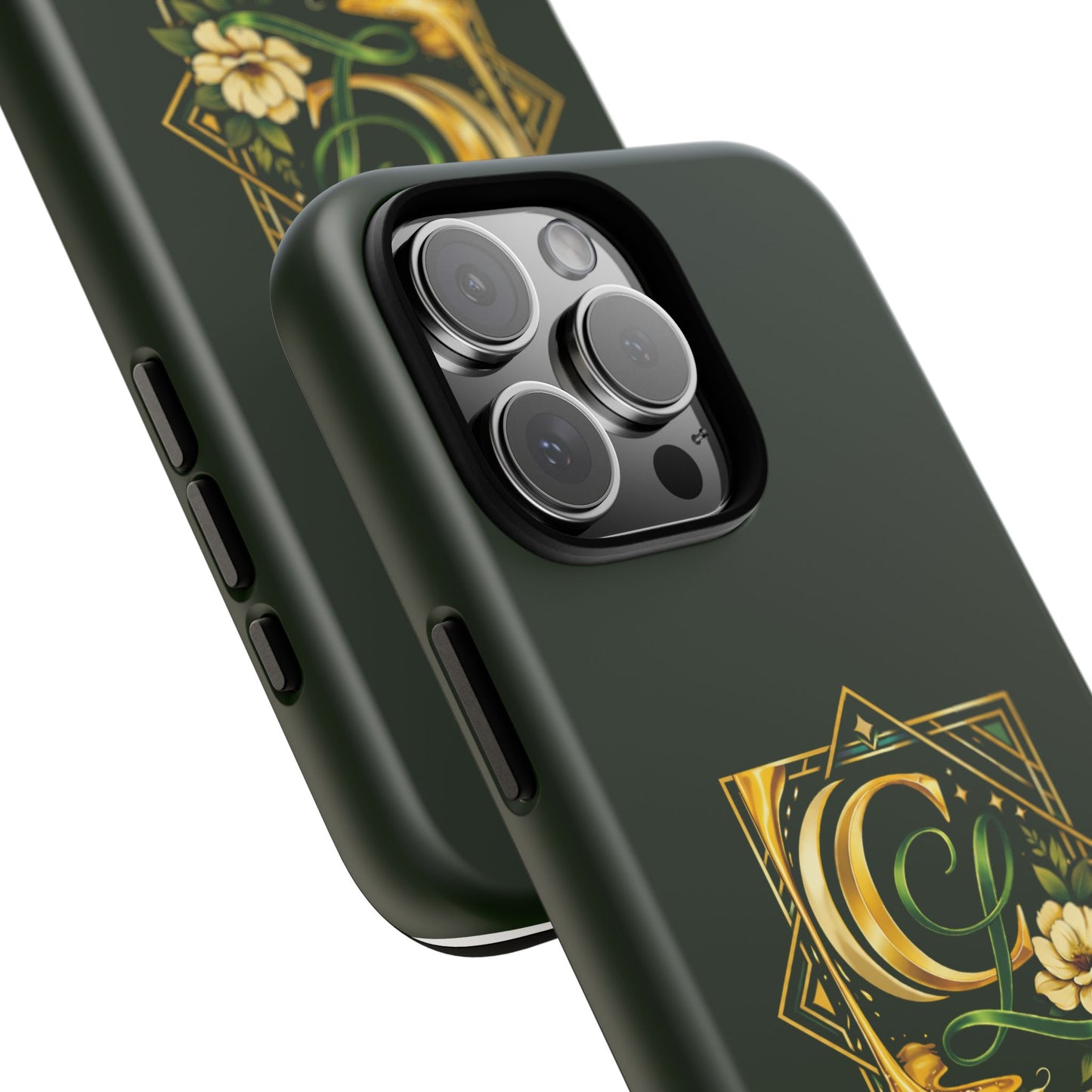 Chellanae Co. Elegant Green & Gold Logo Phone Case