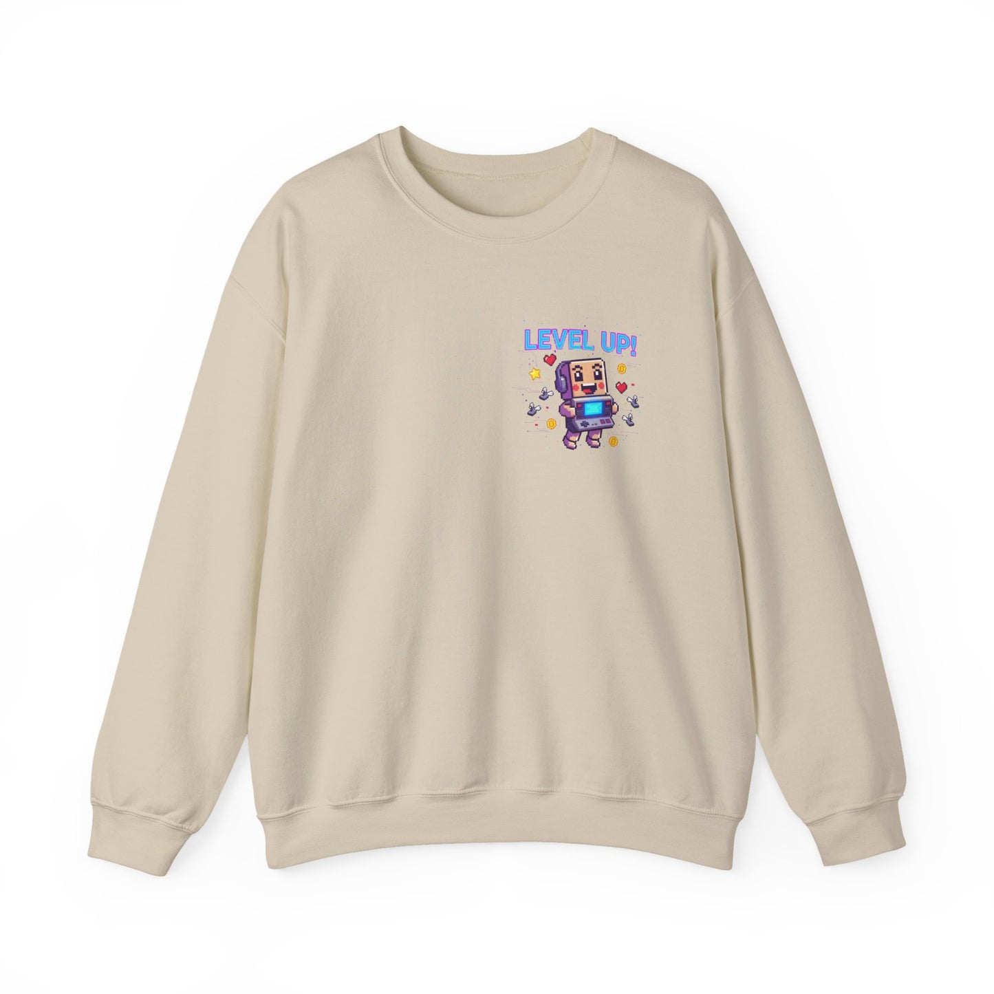 Level Up! pixel art Crewneck, retro gaming sweatshirt | gamer shirt