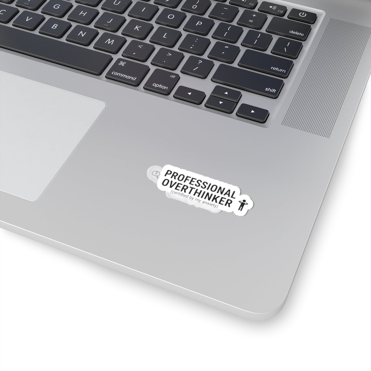 Professional Overthinker Sticker | Sarcastic Self-Deprecating Quote, Minimal Text Sticker