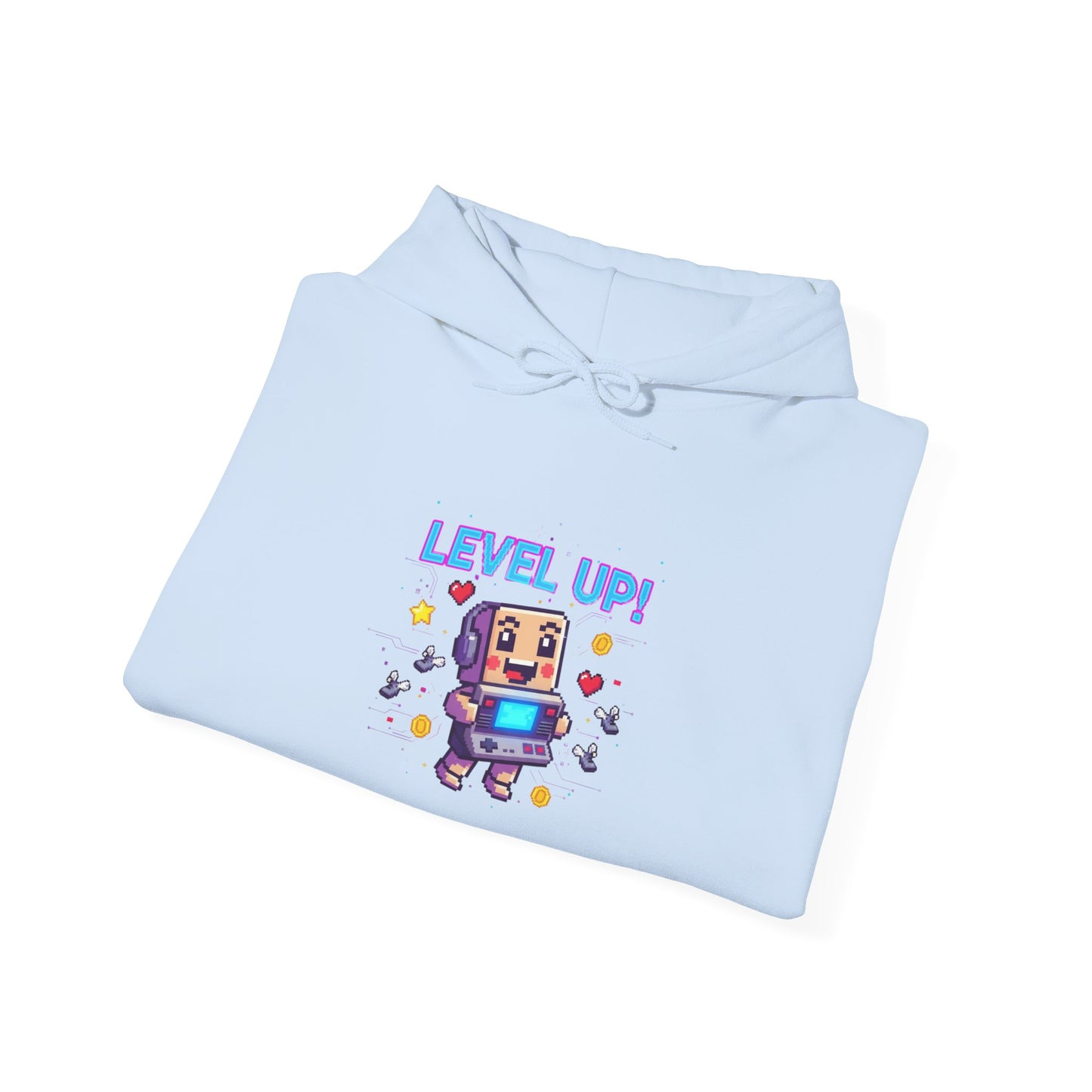 Level Up! Pixel Robot Hoodie | retro gaming, pixel art design