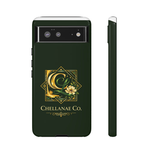 Chellanae Co. Elegant Green & Gold Logo Phone Case