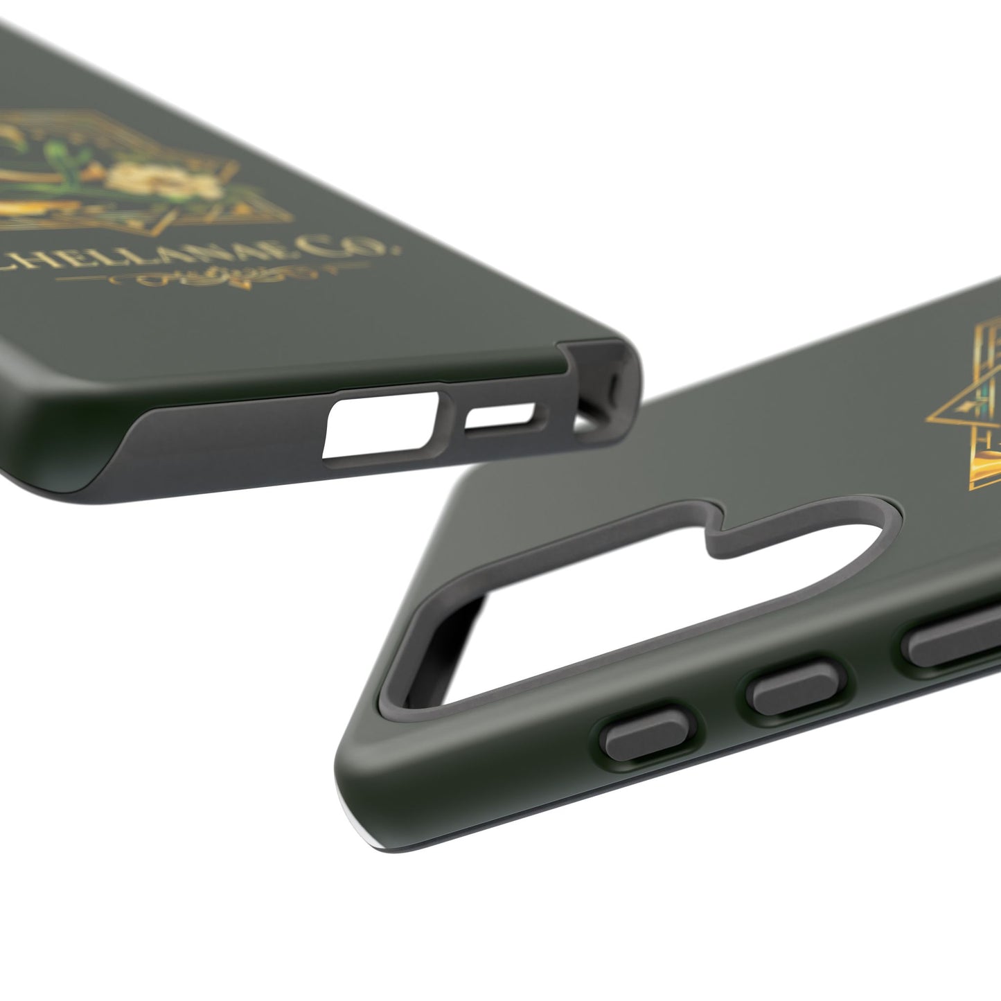Chellanae Co. Elegant Green & Gold Logo Phone Case