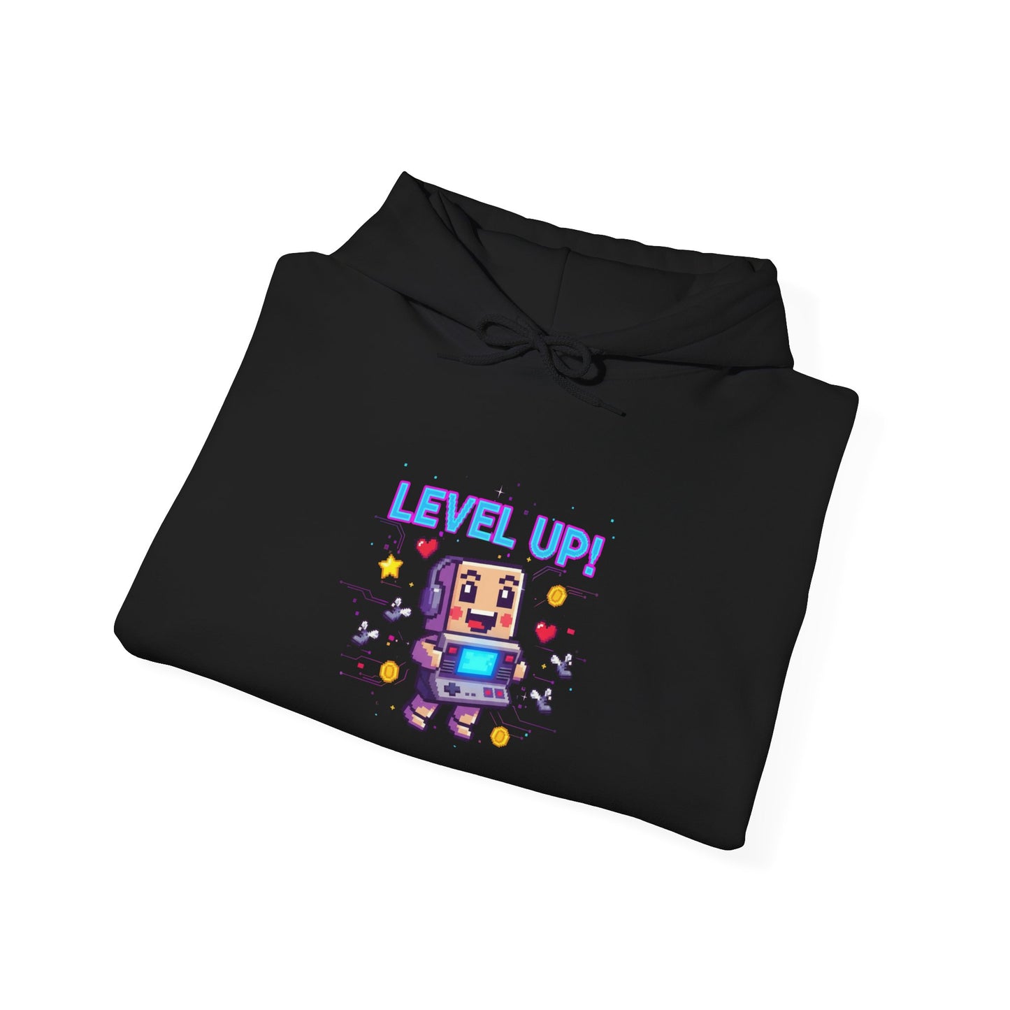 Level Up! Pixel Robot Hoodie | retro gaming, pixel art design