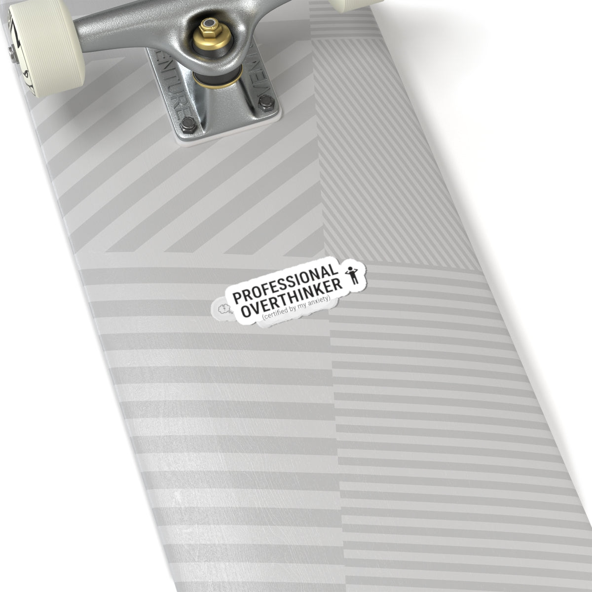 Professional Overthinker Sticker | Sarcastic Self-Deprecating Quote, Minimal Text Sticker